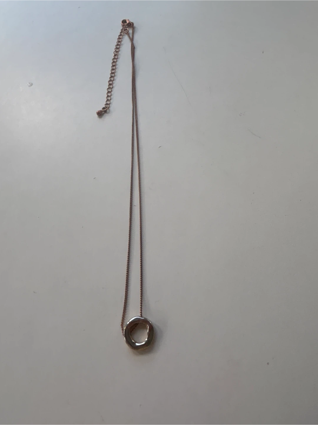 Silver-tone Circle Pendant Necklace