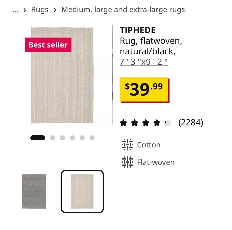 IKEA flat woven rug