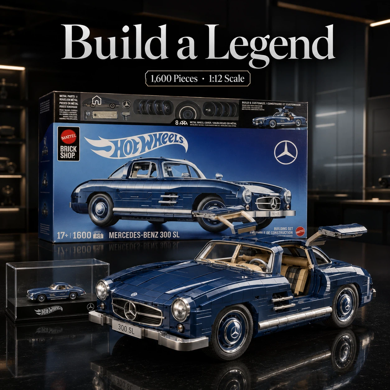 Mattel Brick Shop Hot Wheels Mercedes-Benz 300 SL (HWW25)