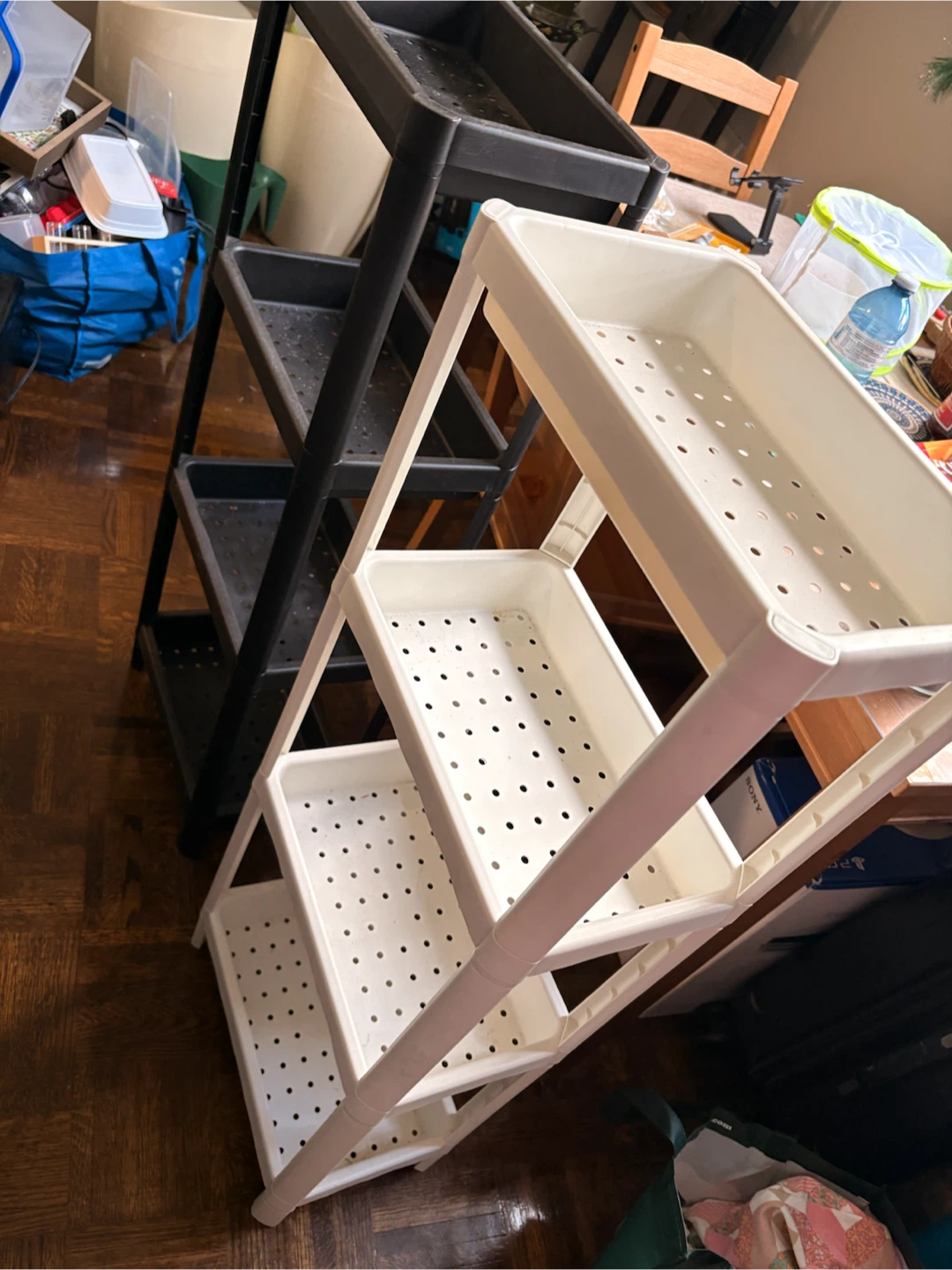 Plastic 4-Tier Storage Shelving Unit