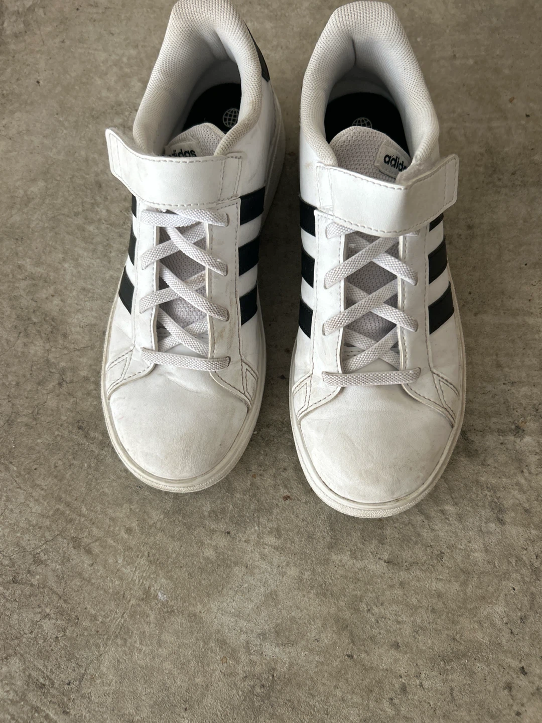 Adidas Kids White Sneakers