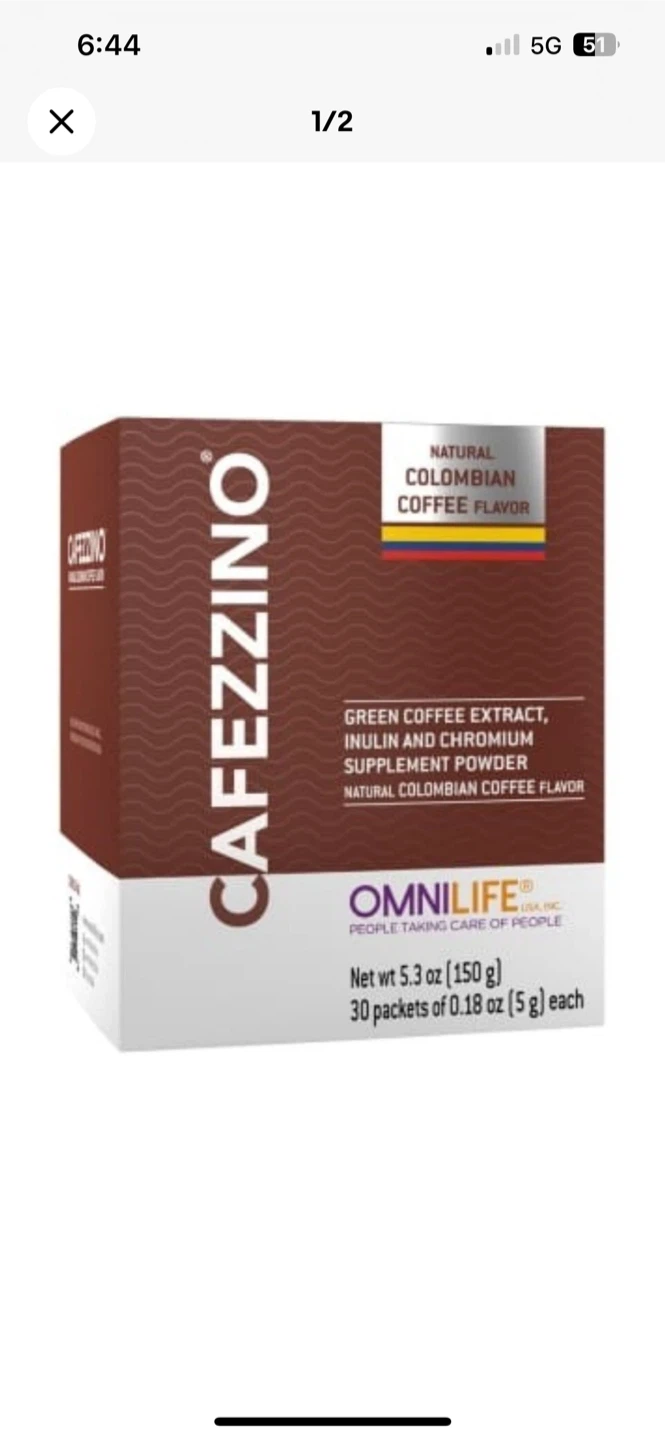 Cafezzino Natural Colombian Coffee Flavor Supplement Powder