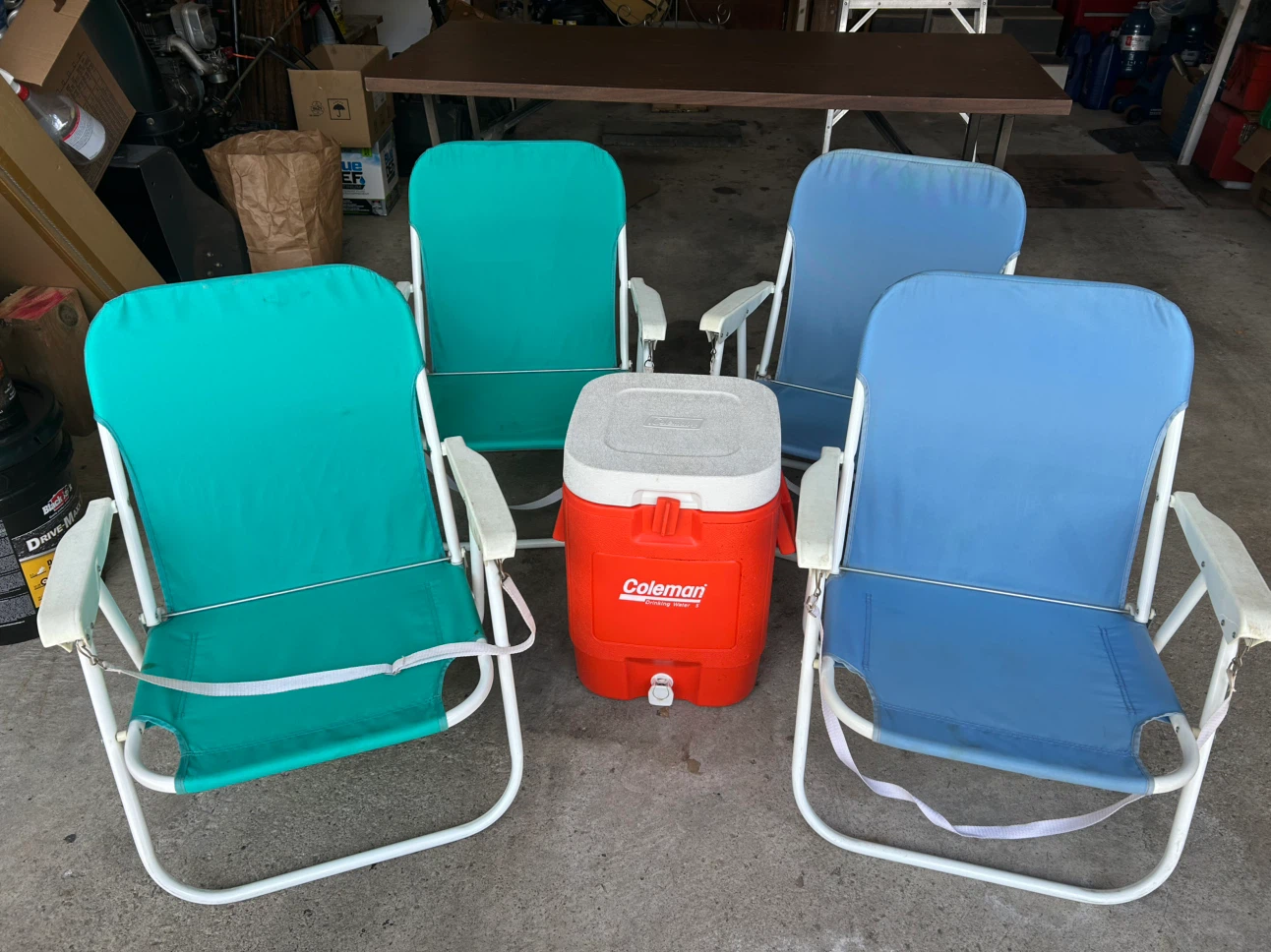Beach chairs 4 and water carrier