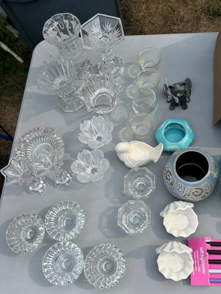 Full box of crystal glass candle holders (offer price ) - photo 2
