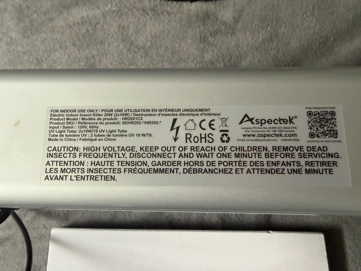 Aspectek Electric Indoor Insect Killer 20W - photo 2