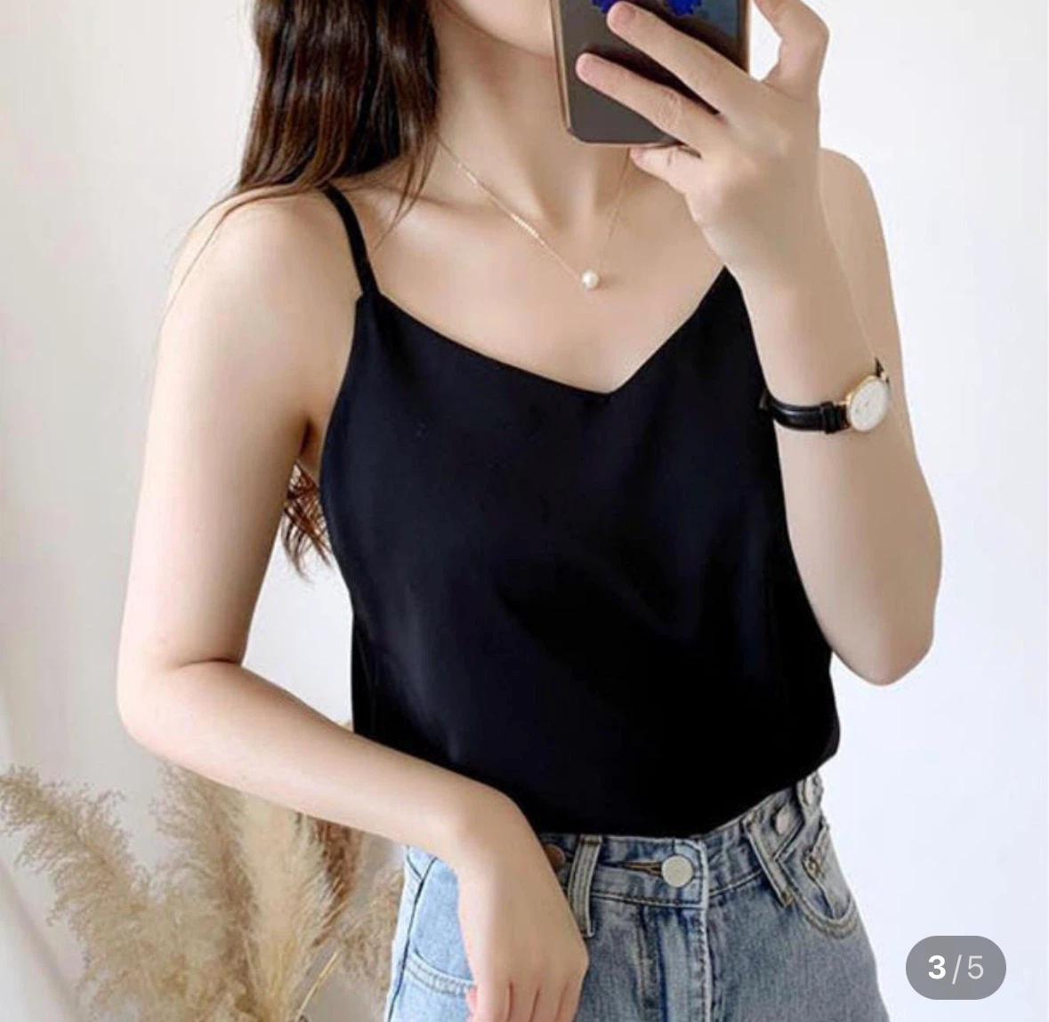 Black/white/beige Camisole Tops - photo 4