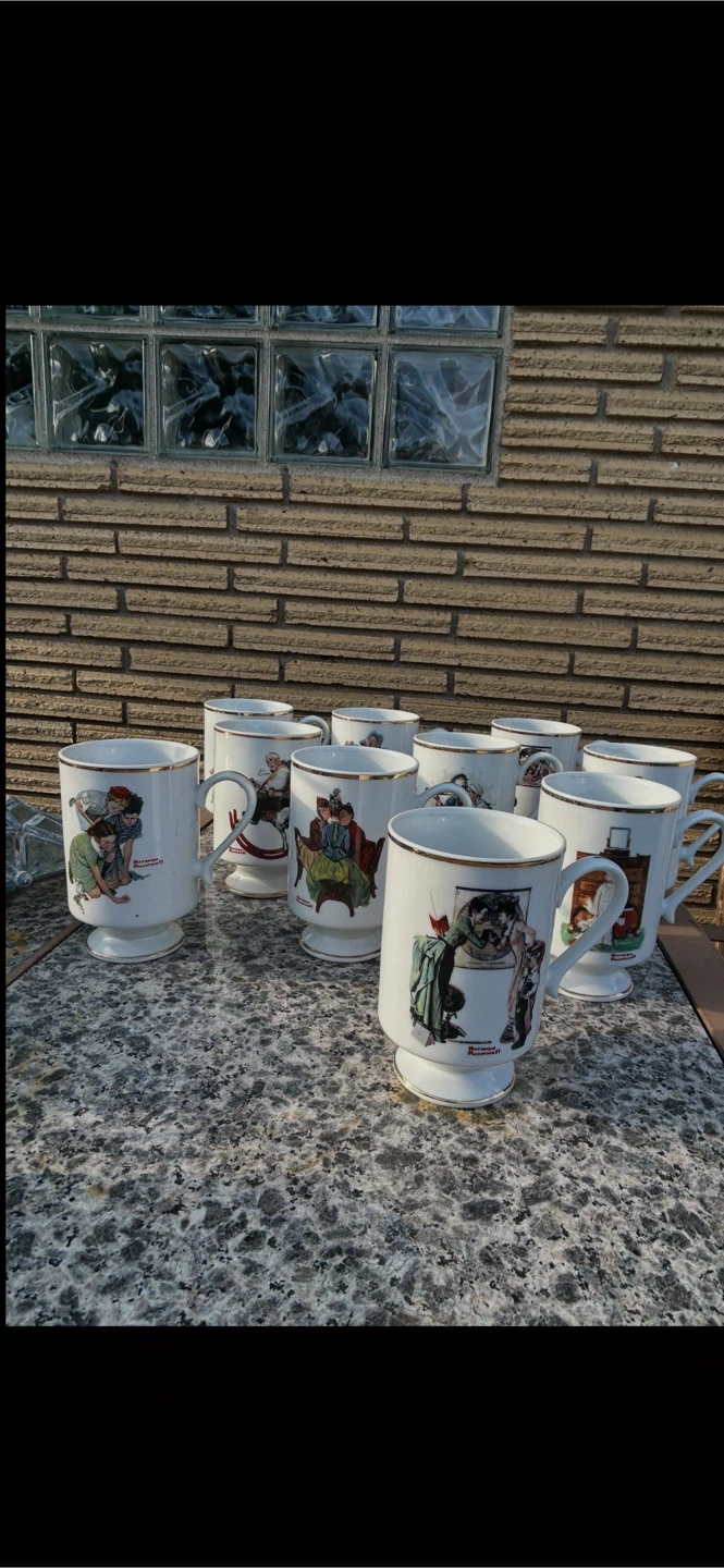 Norman Rockwell Collection Mugs (Set of 8)