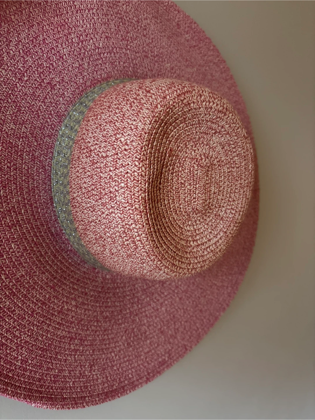 Pink Wide Brim Straw Hat - photo 2