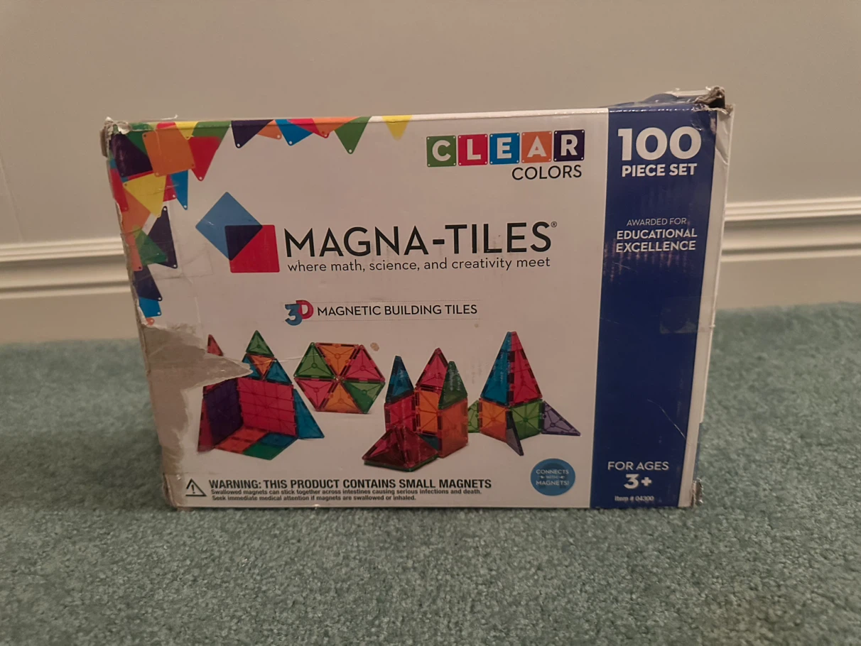 Magna-Tiles Clear Colors 100 Piece Set