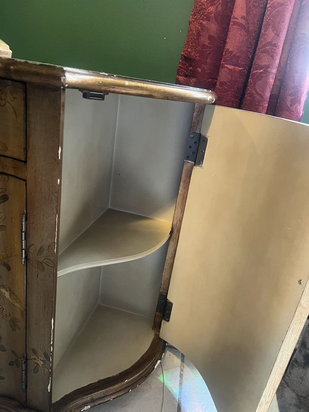 Gold/Bronze Painted Cabinet with Original Fixtures - photo 2