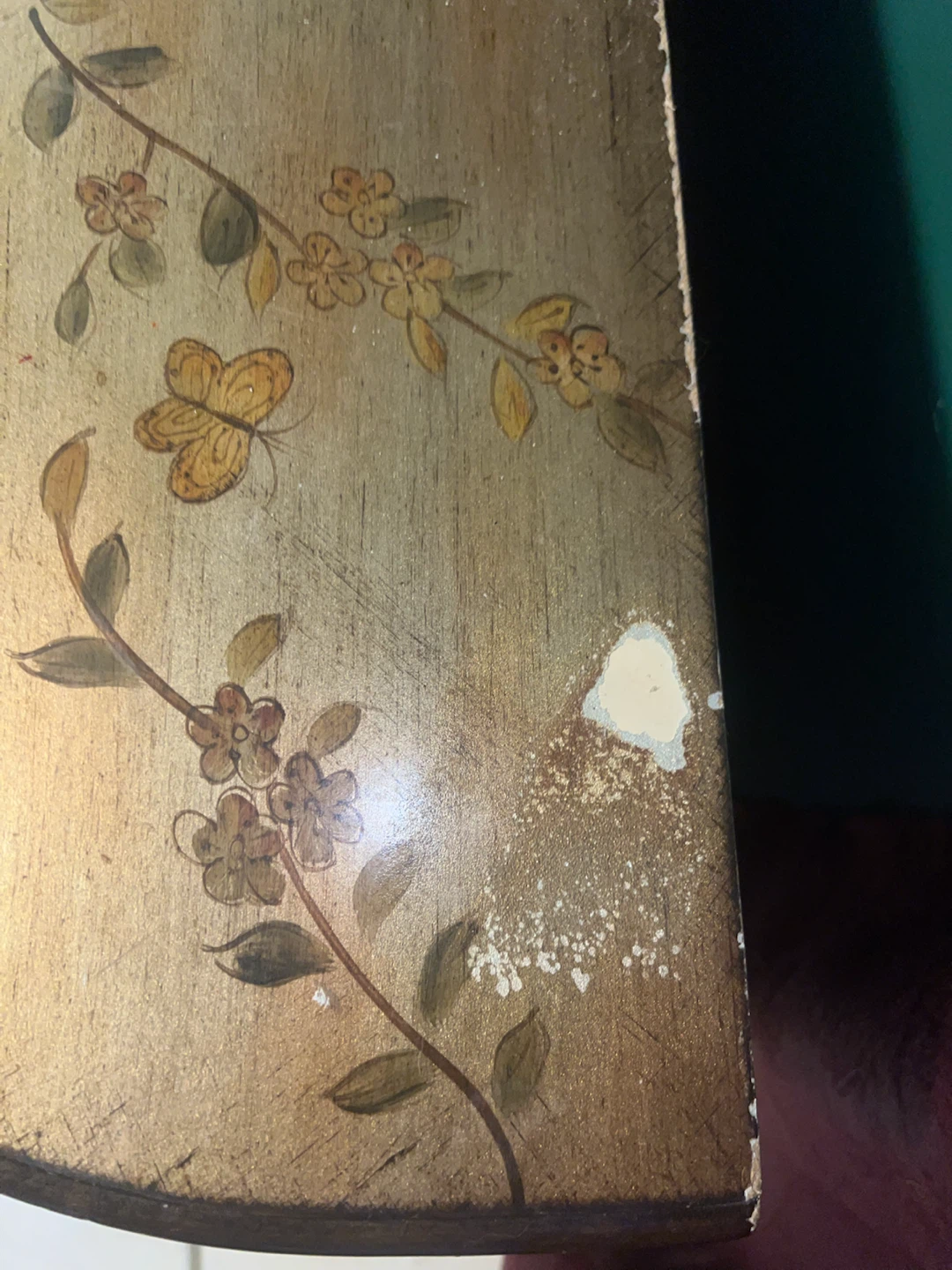 Gold/Bronze Painted Cabinet with Original Fixtures - photo 4