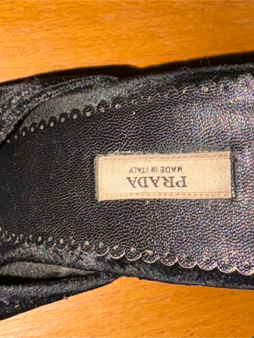 Prada Black Velvet Wedge Mules - photo 3