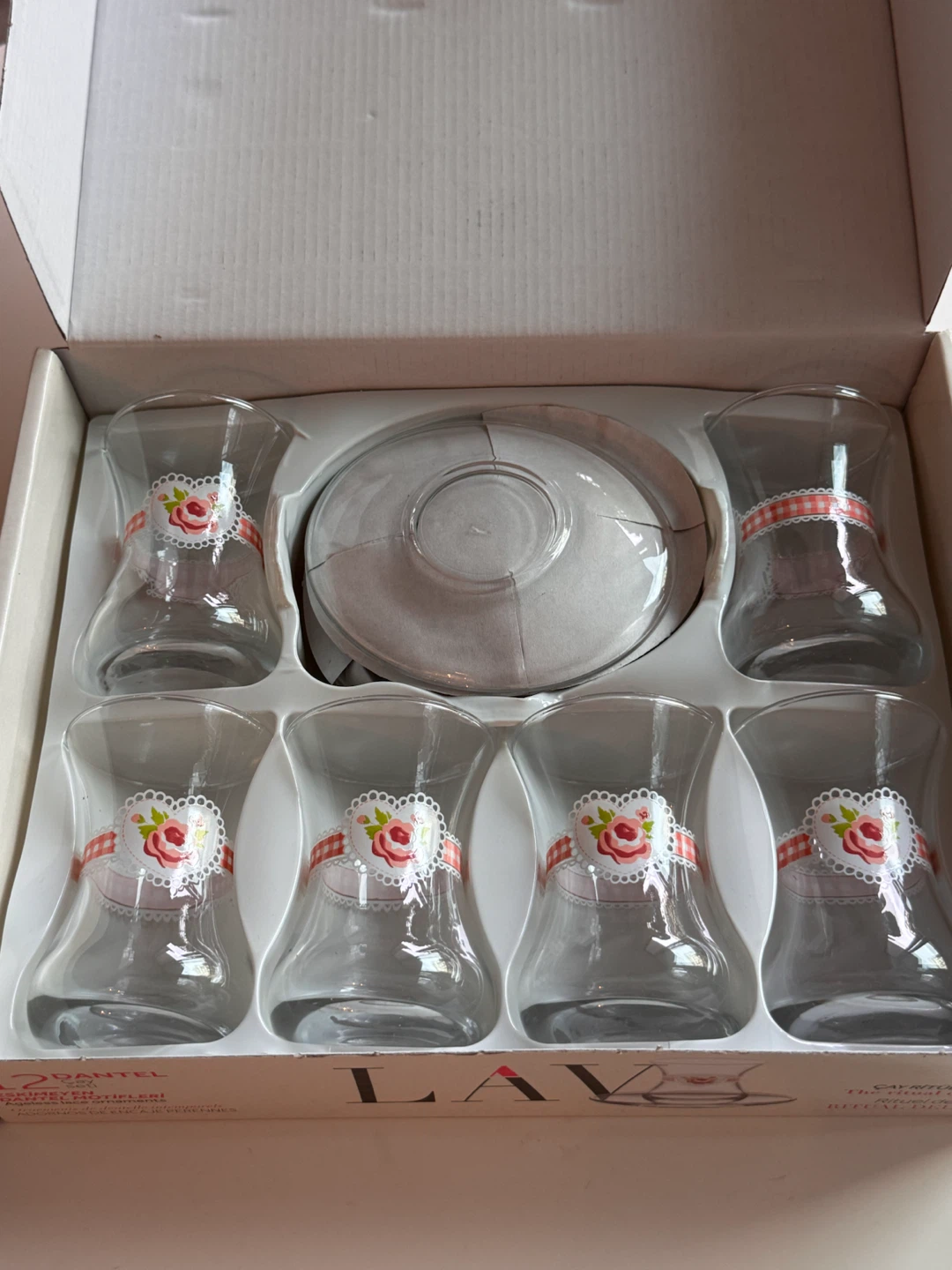 LAV 12 Piece Glass Tea Glasses Set with Saucers - photo 2