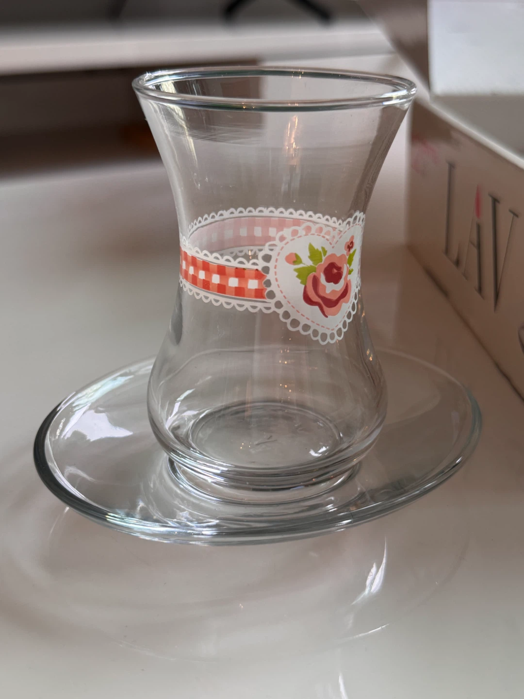 LAV 12 Piece Glass Tea Glasses Set with Saucers - photo 3