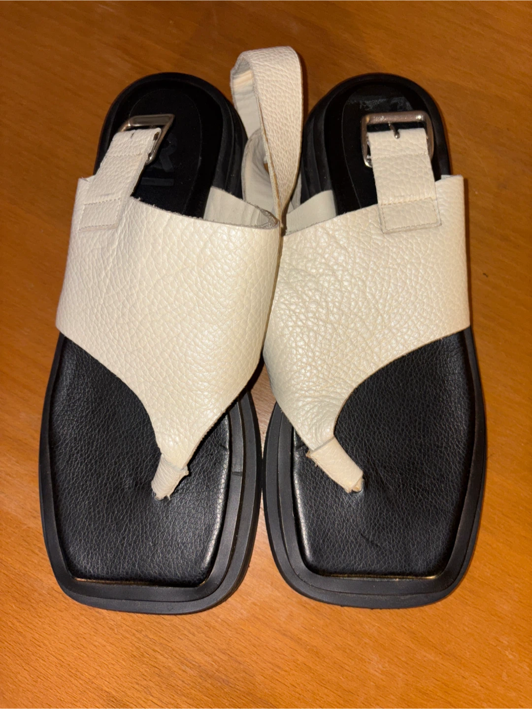 Women's real leather Sandals “the row” look - photo 4