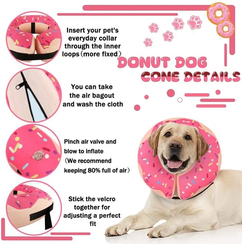 Donut Dog Cone Collar XL