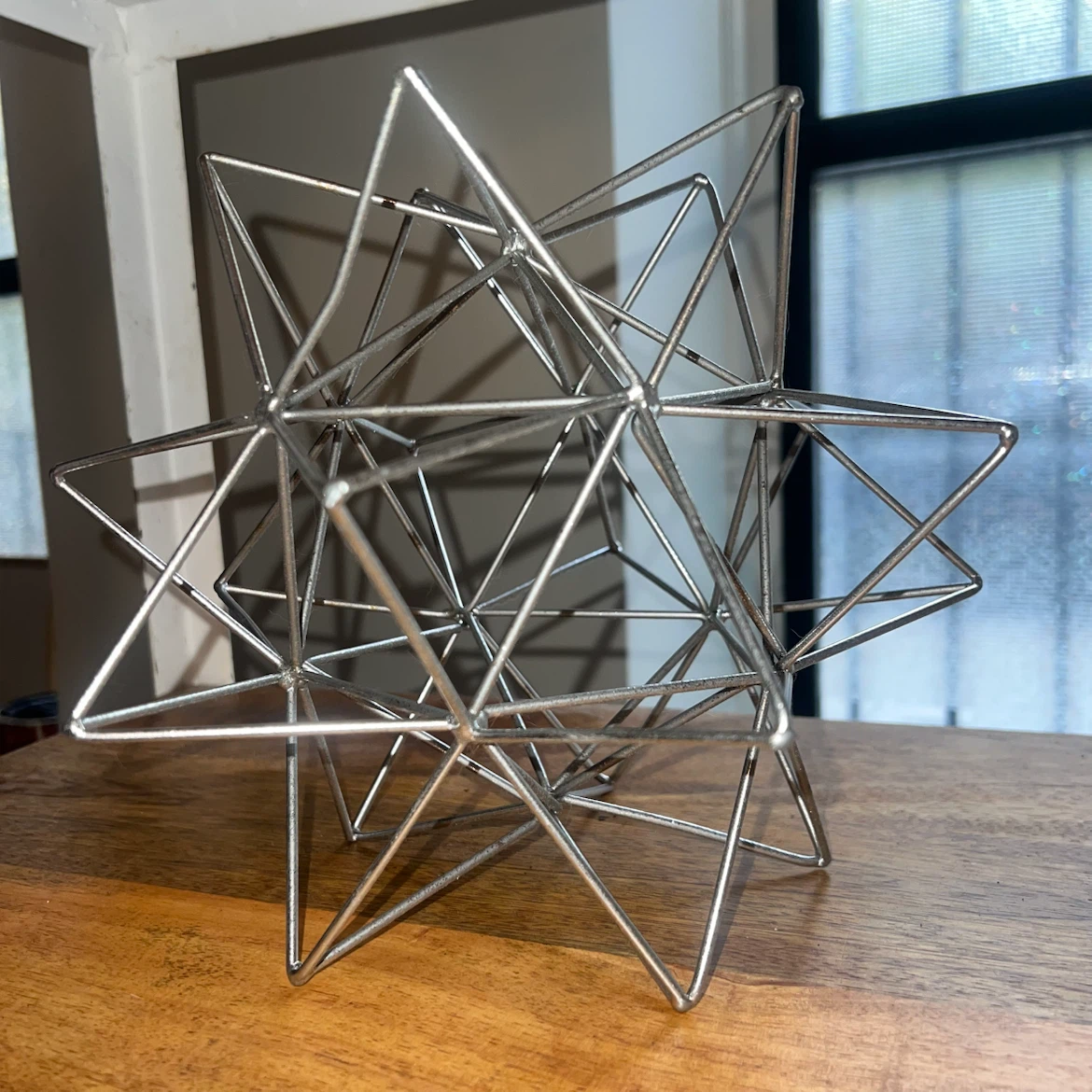 Silver Wire Geometric Decoration