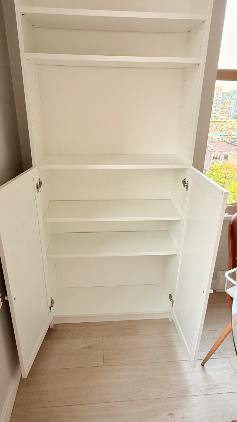 White IKEA Bookshelf with Cabinet - photo 3