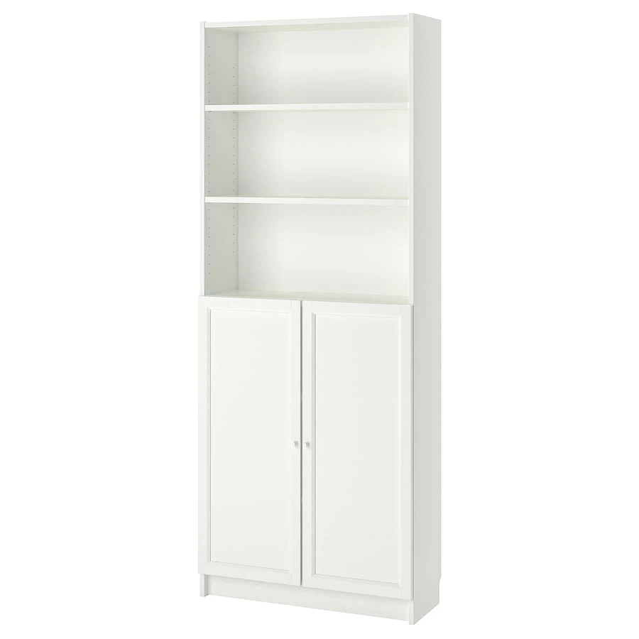 White IKEA Bookshelf with Cabinet - photo 4
