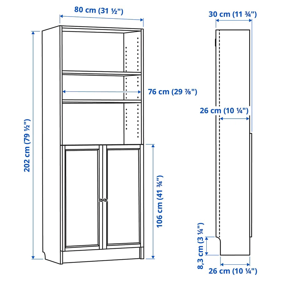 White IKEA Bookshelf with Cabinet - photo 5