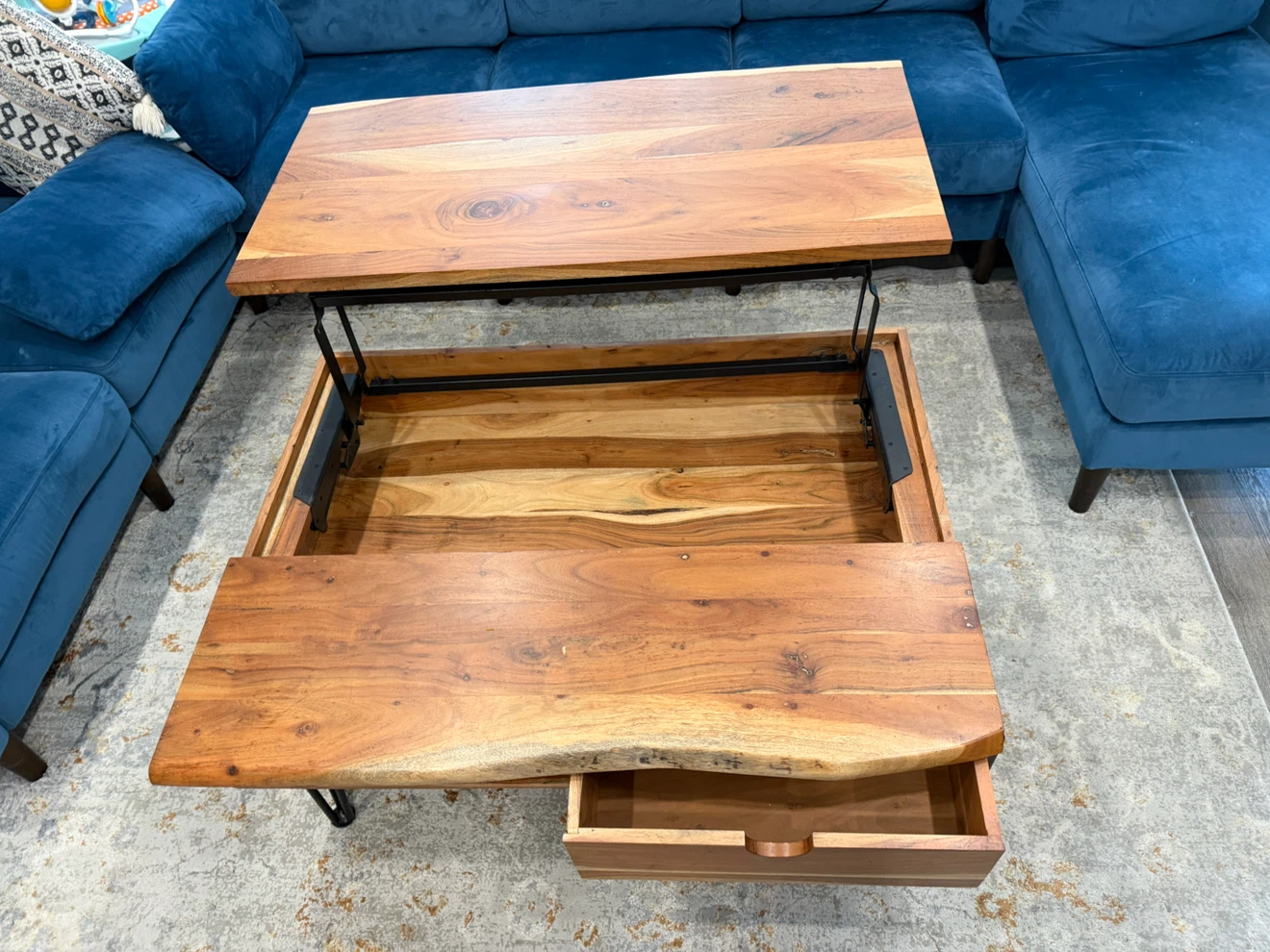 Lift-Top Coffee Table with Storage - photo 2