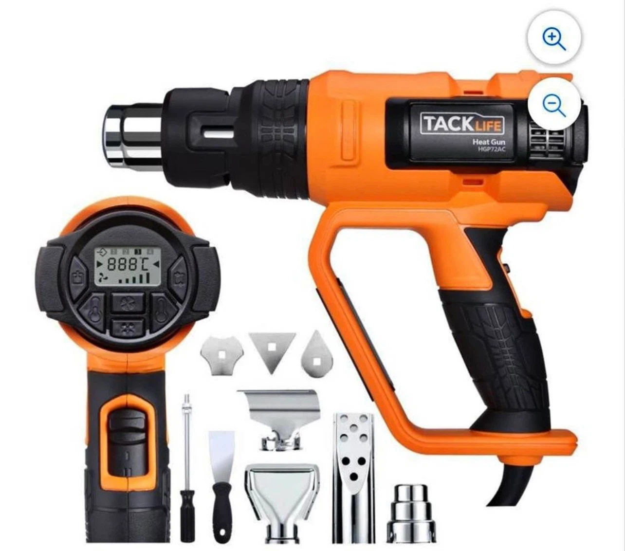 Heavy Duty Hot Air Gun (50°C-650°C) - Adjustable Temp,with LCD - photo 3