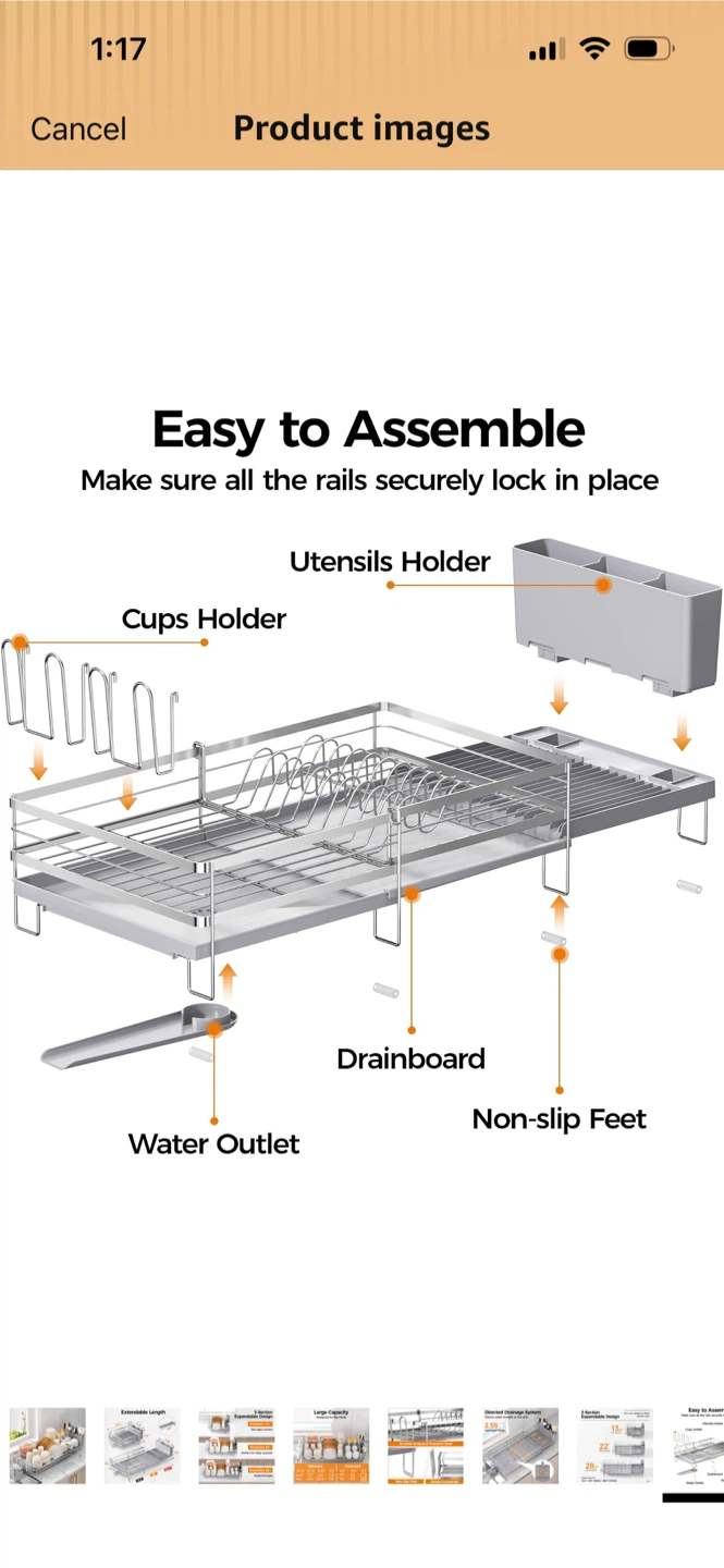 New-Stainless Steel Dish Drying Rack! - photo 3