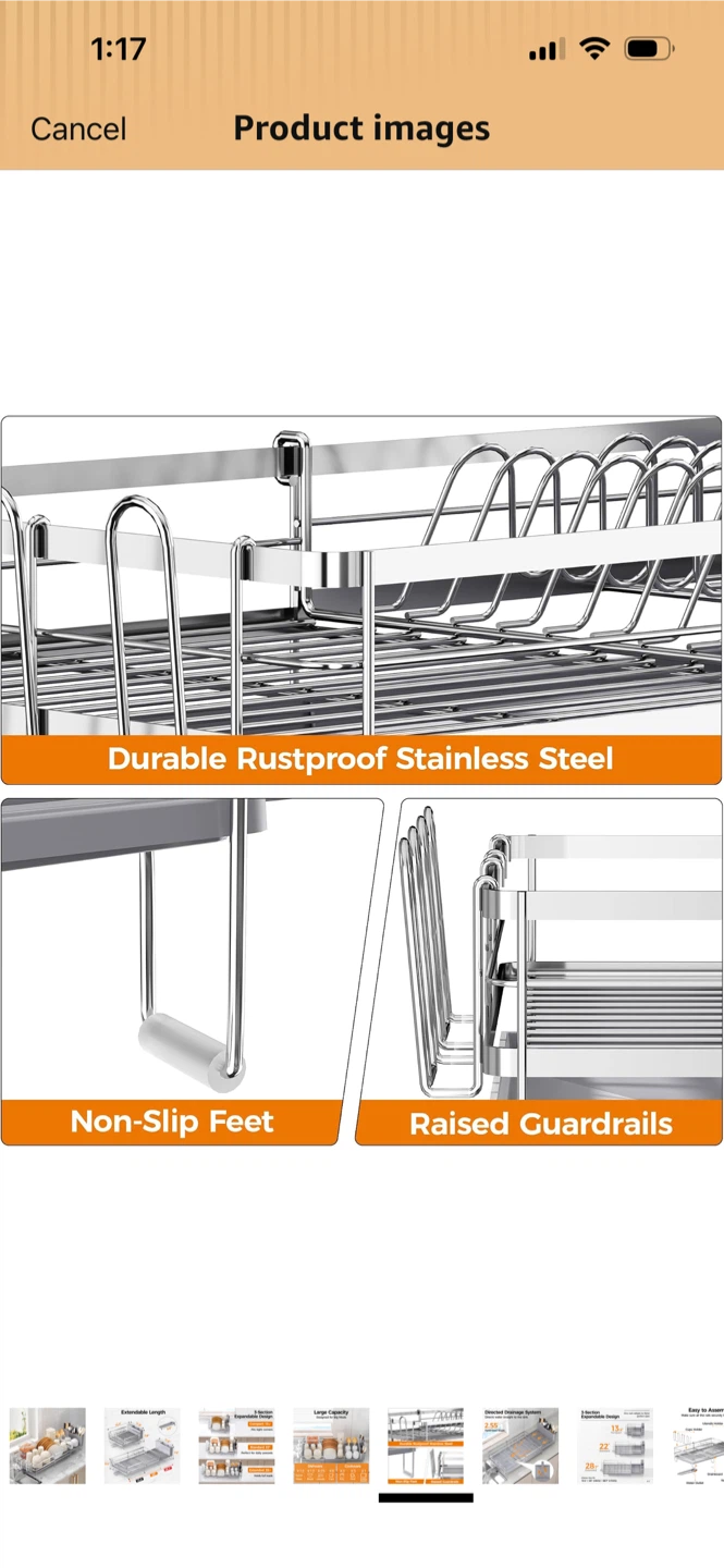 New-Stainless Steel Dish Drying Rack! - photo 5