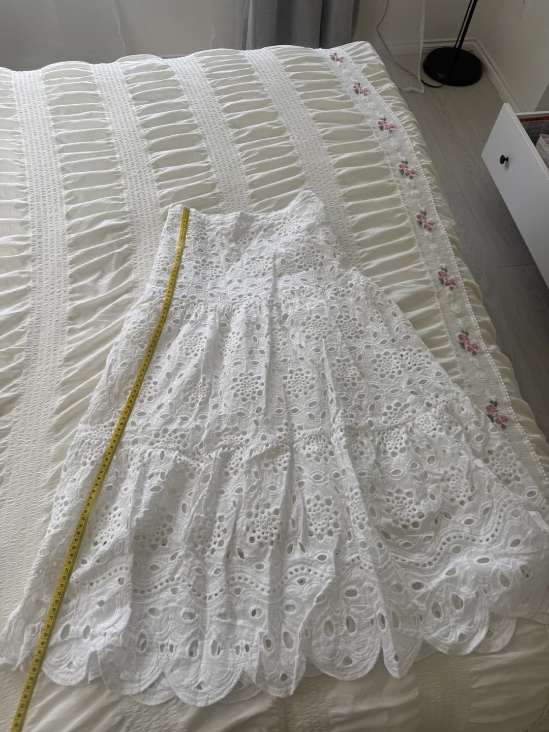 White Broderie Anglaise Maxi Skirt - photo 3