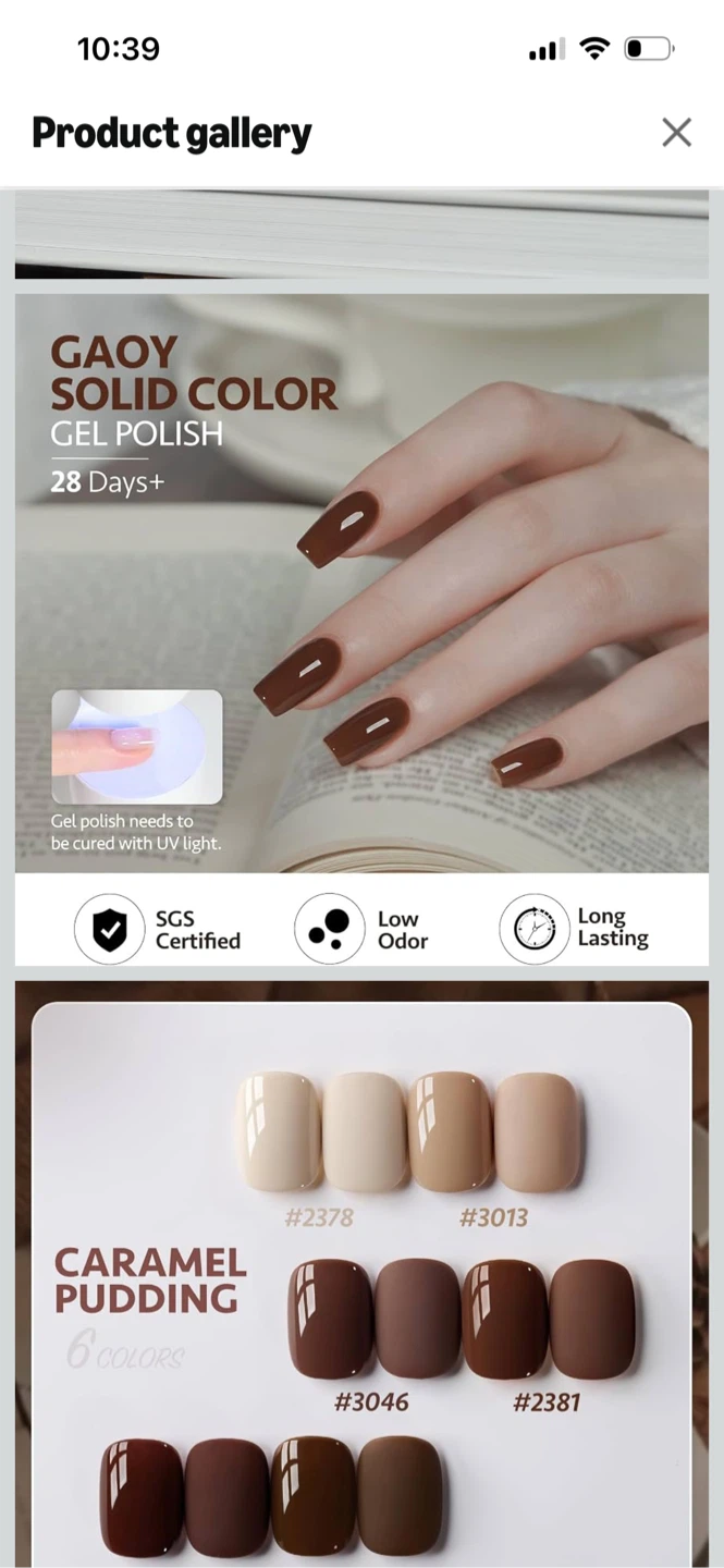 New-GAOY Caramel Pudding Soak Off Gel Polish Set - photo 2
