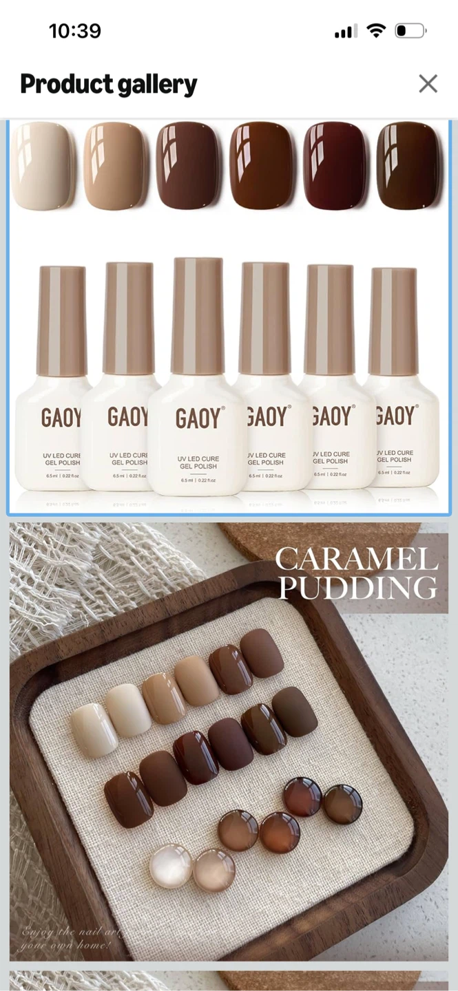 New-GAOY Caramel Pudding Soak Off Gel Polish Set - photo 4