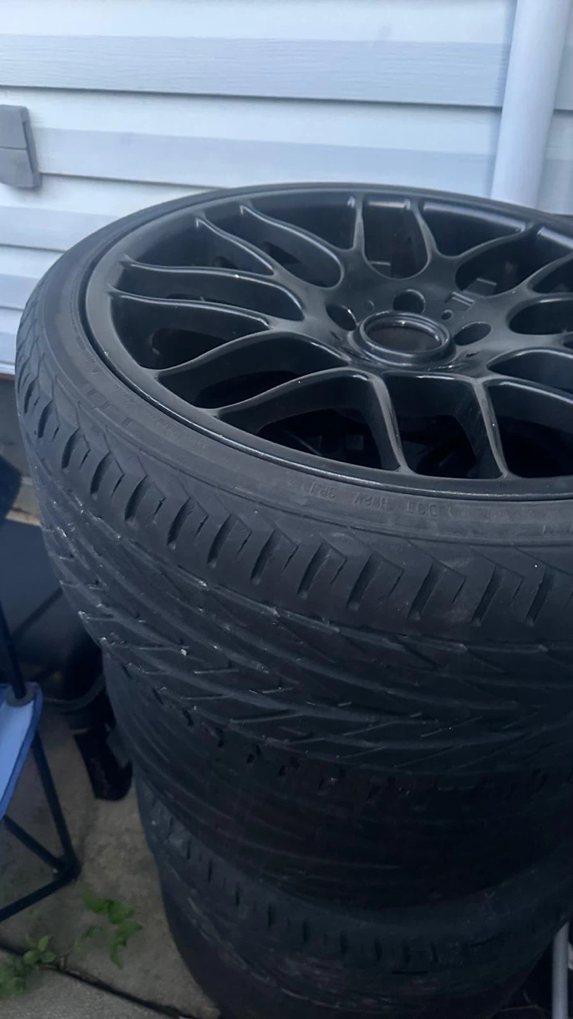 Set of 4 Black Alloy Wheels - photo 2