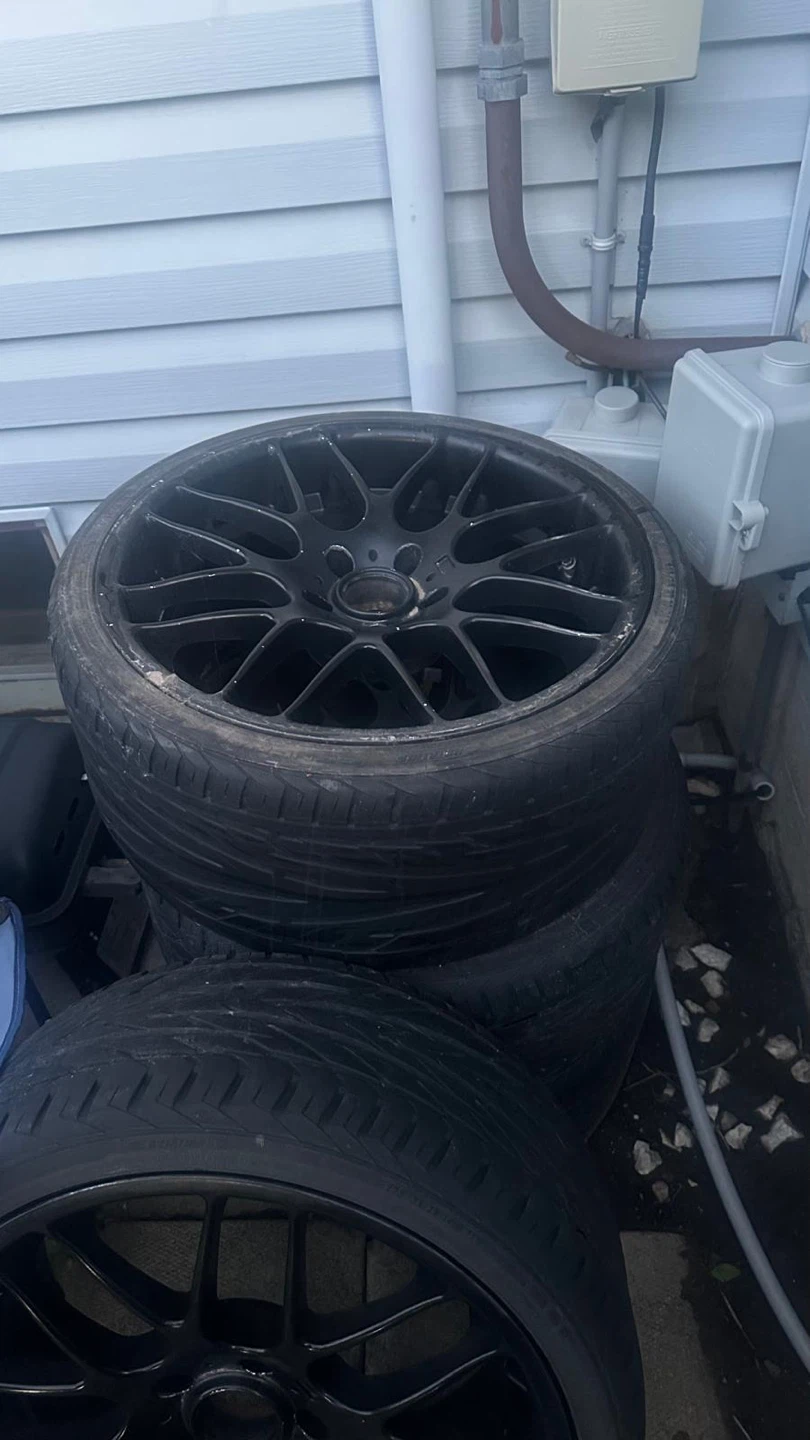 Set of 4 Black Alloy Wheels - photo 4