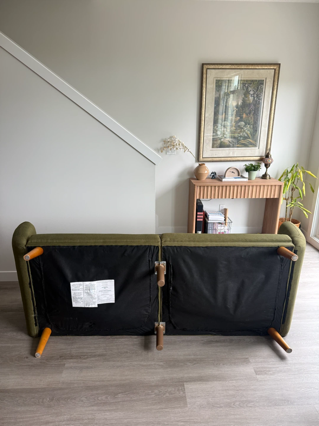 Olive Green Futon Sleeper Sofa - photo 3