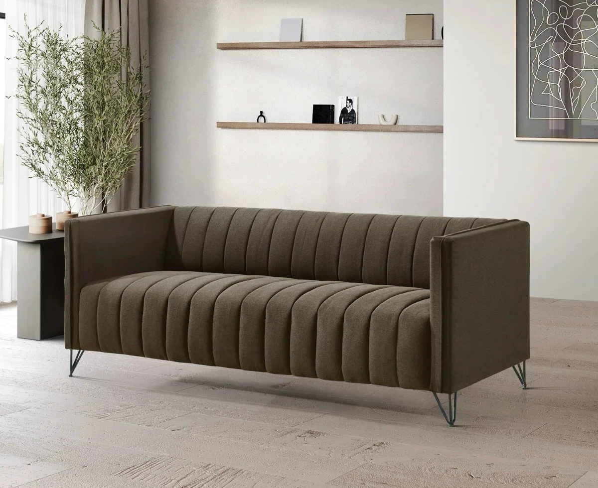 Modern Channel Tufted Sofa - photo 2