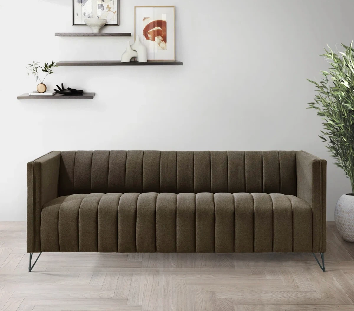 Modern Channel Tufted Sofa - photo 3