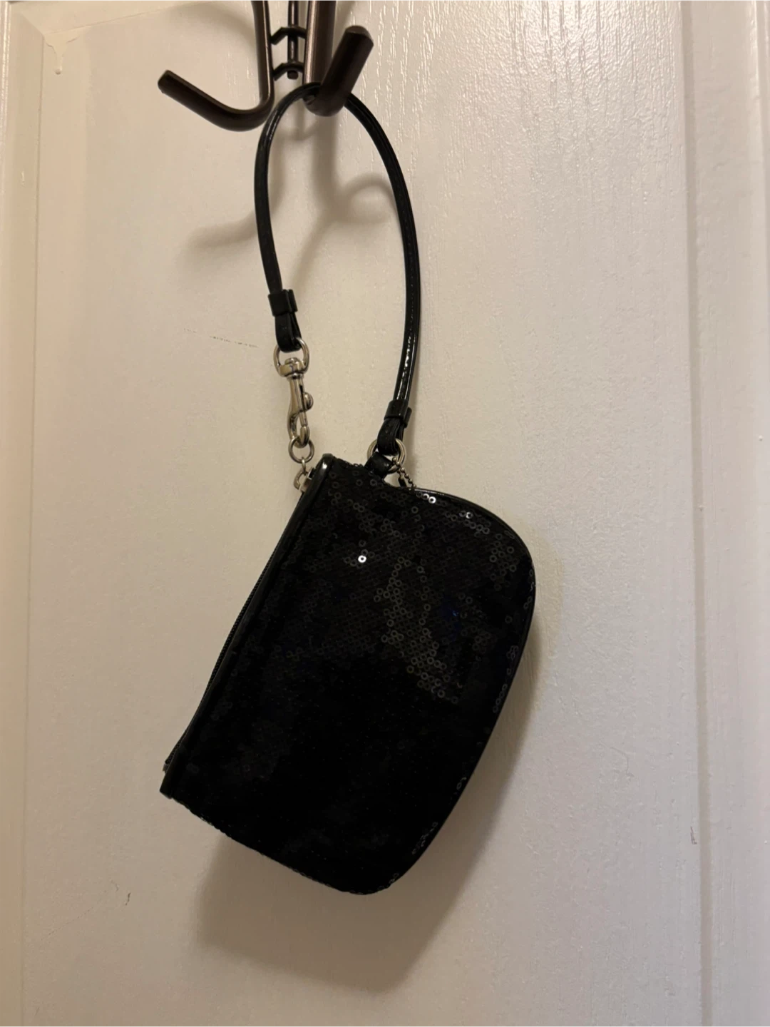Coach Black Sequin Wristlet - photo 4