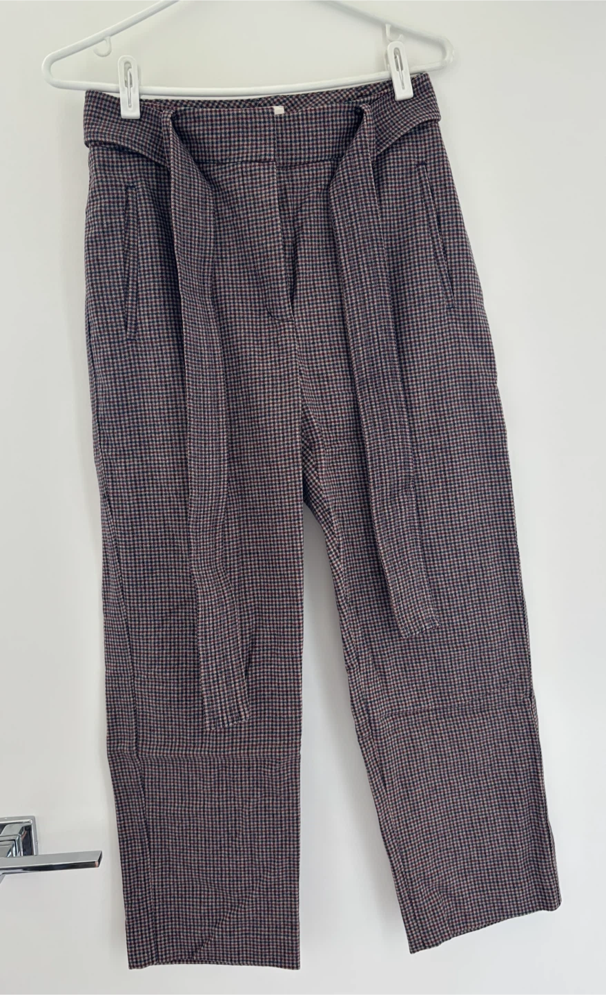 Wilfred Plaid Tie-Front Pants Size 6 - photo 2