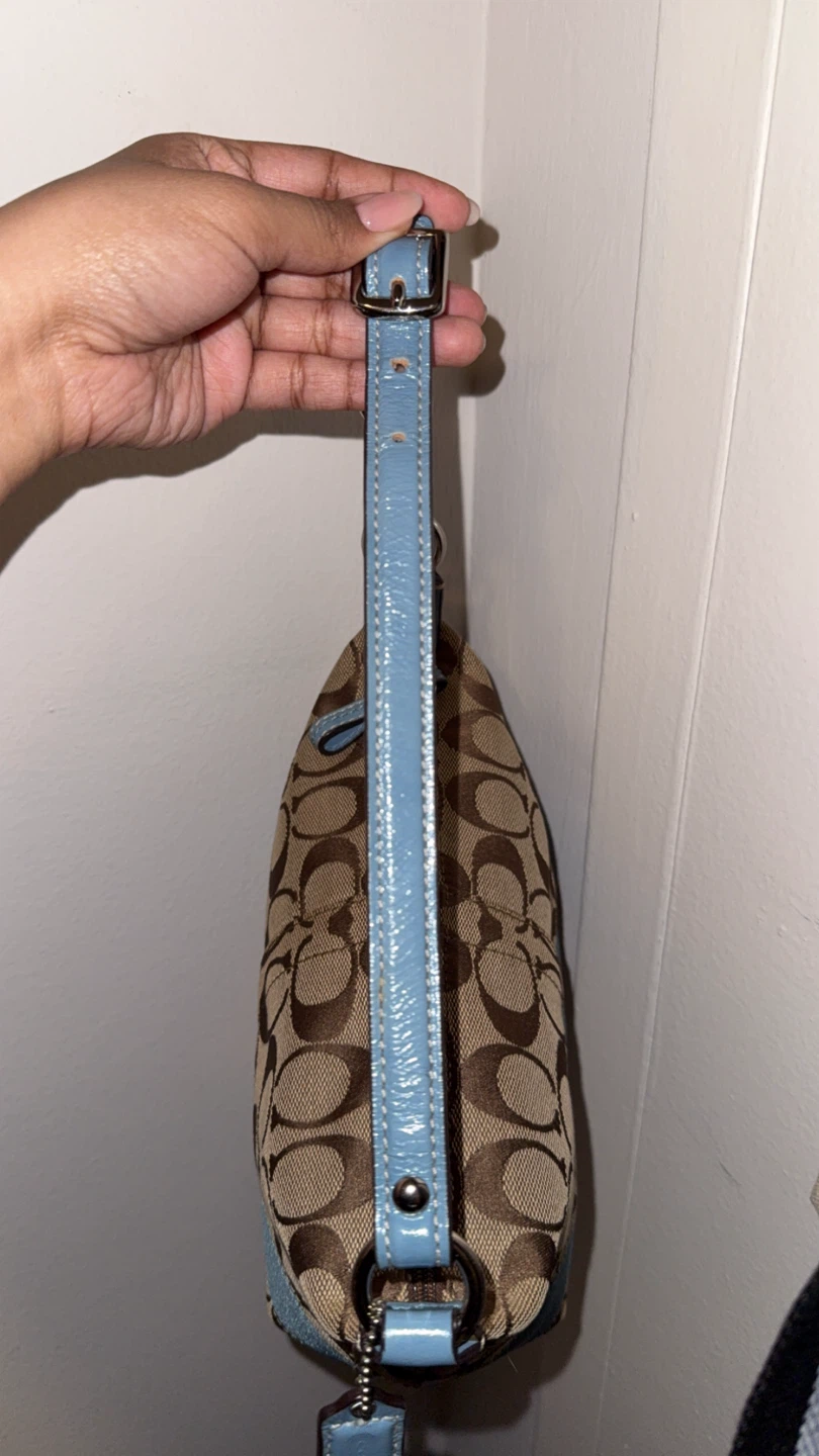 coach mini demi stripe in blue - photo 3