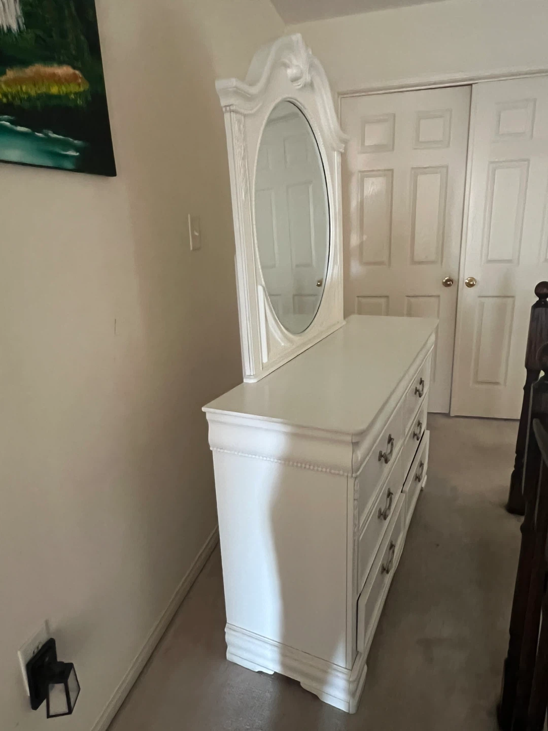 White Dresser with Mirror - photo 3