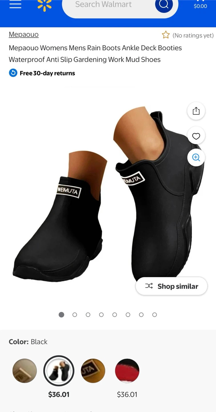 Unisex Ankle Rain boots - EU Size 41/Mens Sz 8 - photo 2