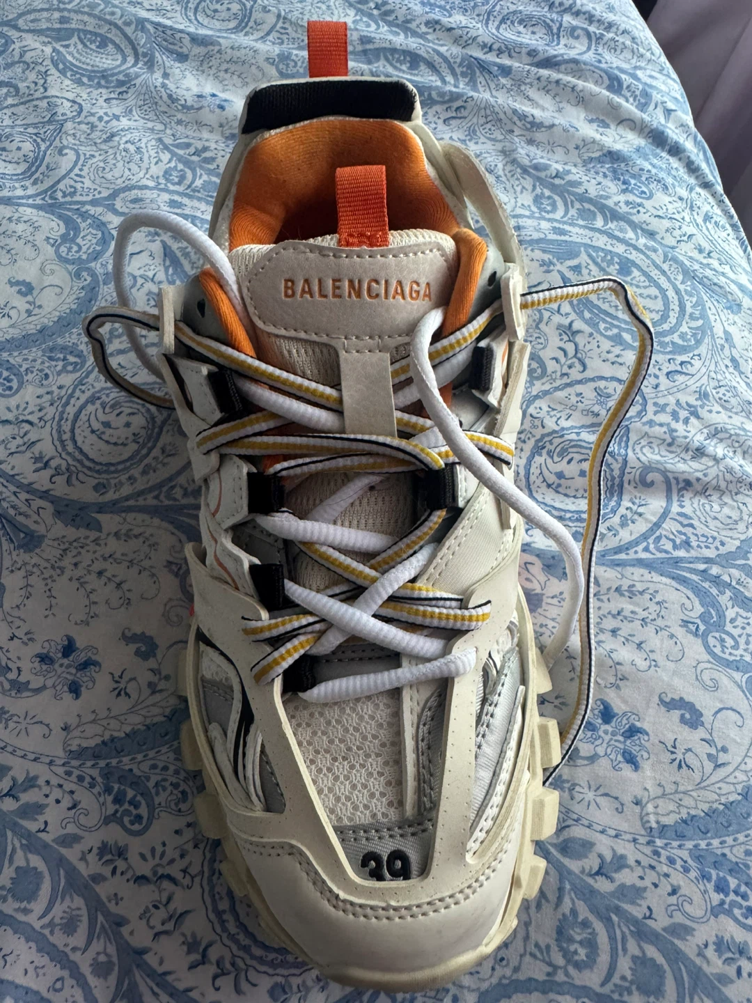 Balenciaga Track Sneakers Beige/Orange Size 39