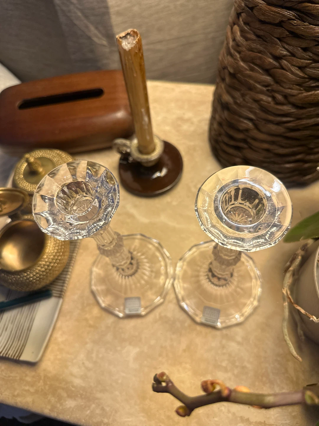 Pair of Fifth Avenue Crystal Candlesticks - photo 3
