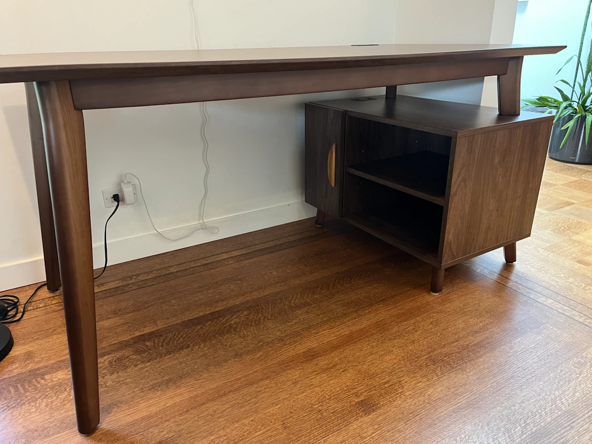 Mid century Modem Desk with Storage - photo 4