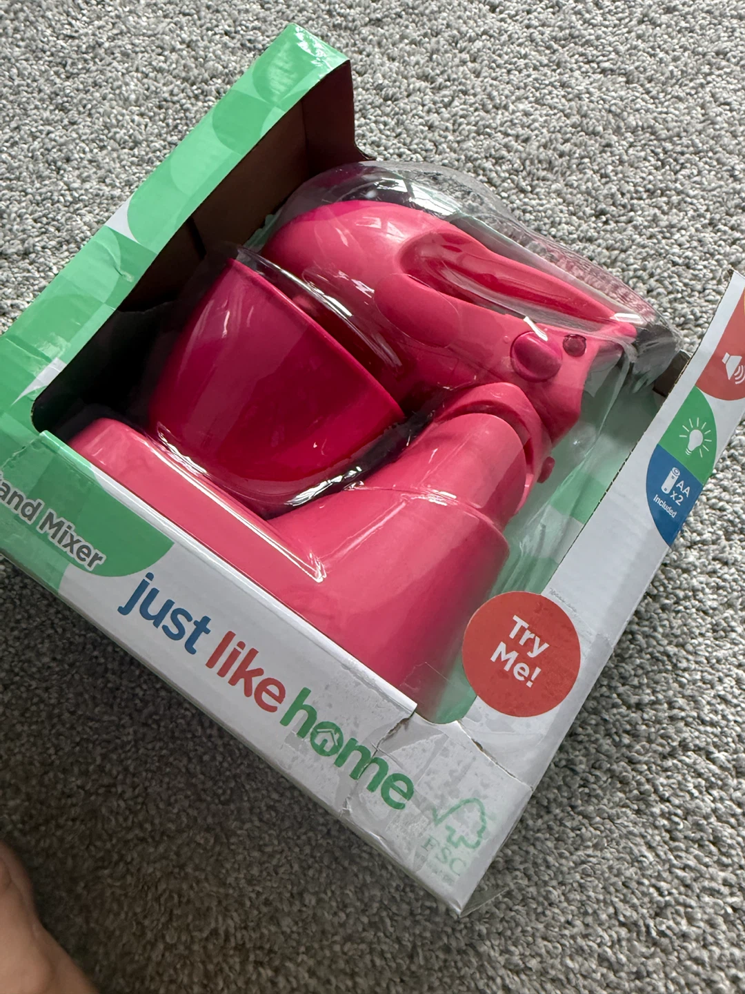 Just Like Home Pink Hand Mixer