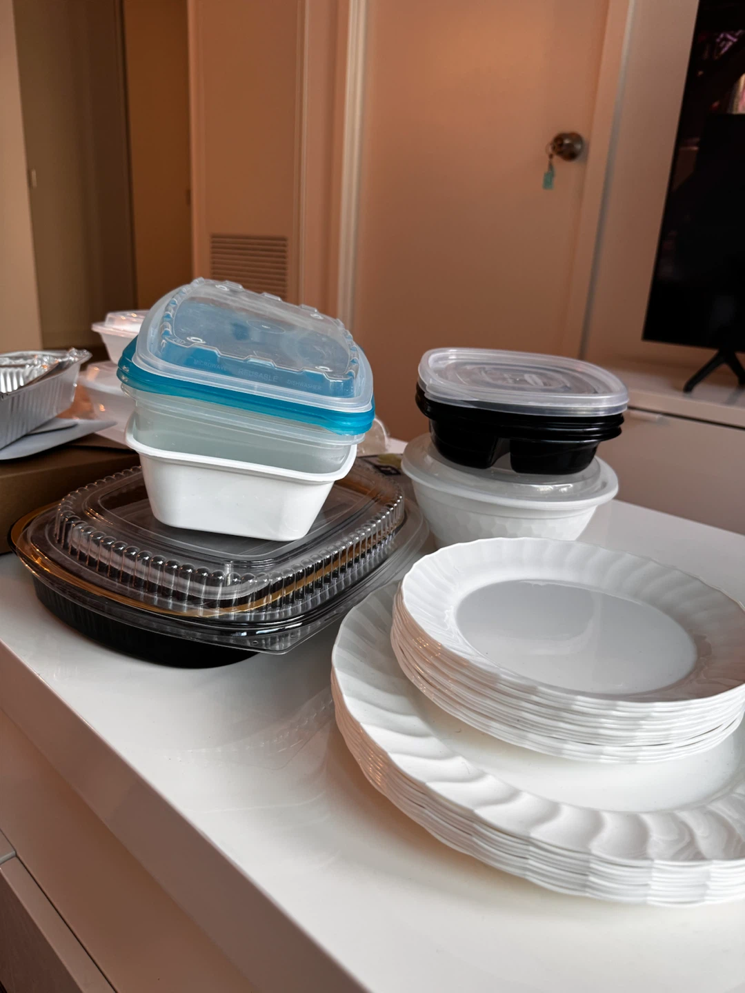 Assorted Food Containers, Plates, and Cups - photo 3