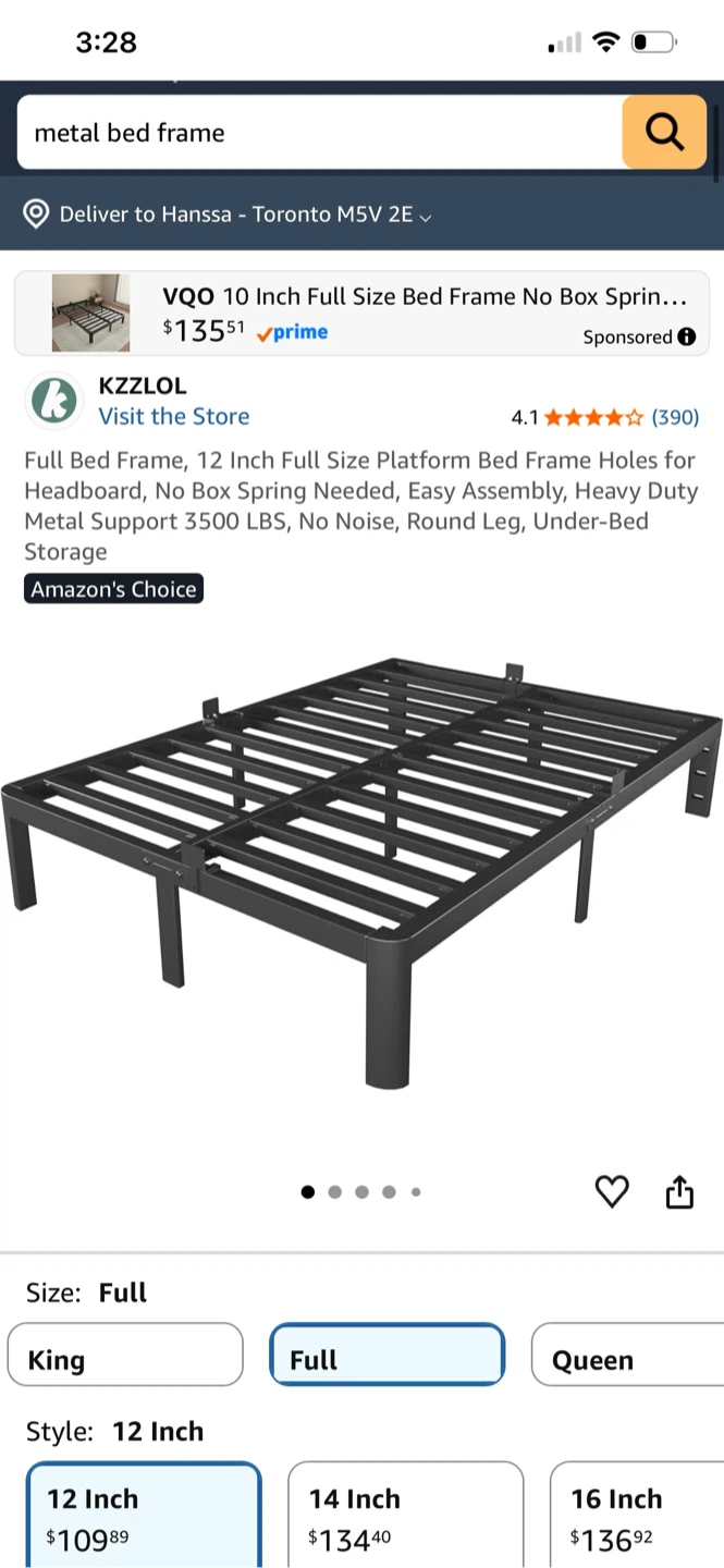 Full/Double Bed Frame + Mattress