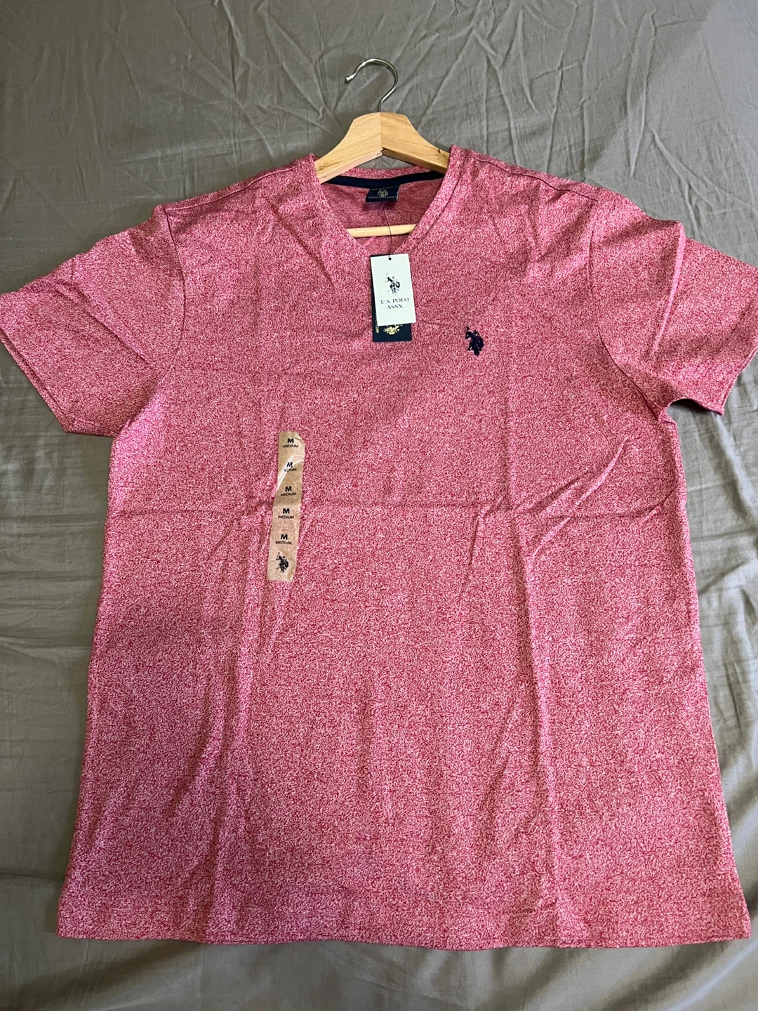 U.S. Polo Assn. Men's V-Neck T-Shirt - Red - Size M