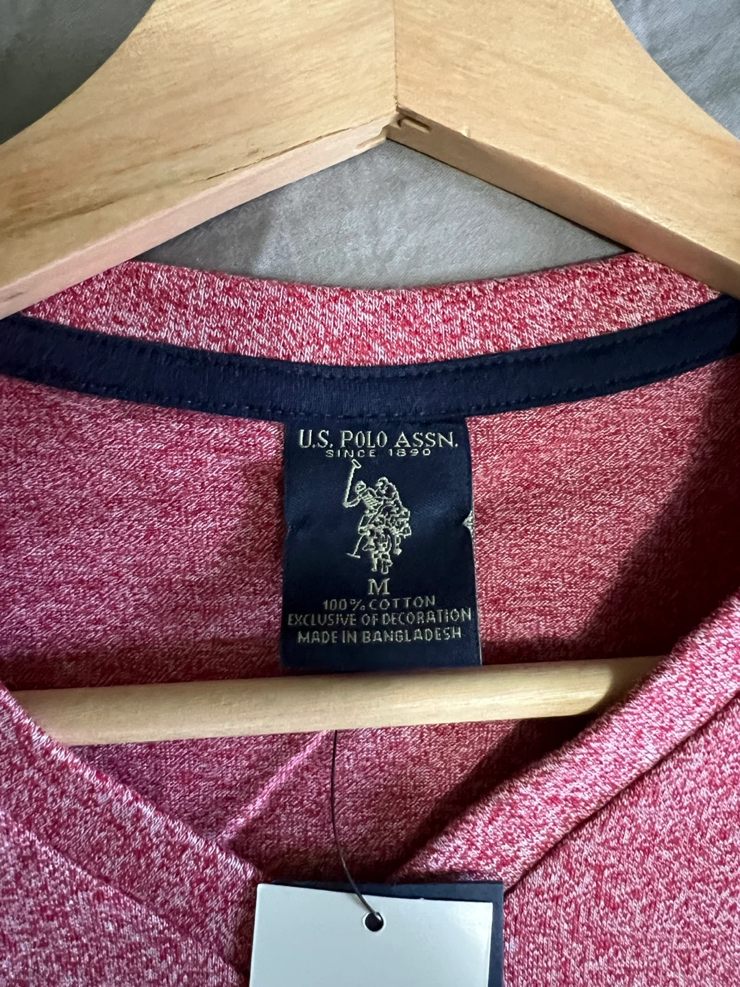 U.S. Polo Assn. Men's V-Neck T-Shirt - Red - Size M - photo 3