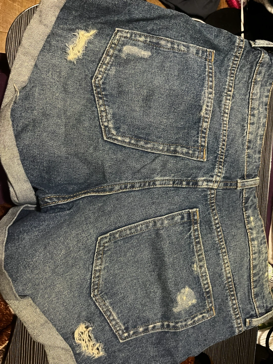 Distressed Denim Shorts - photo 2
